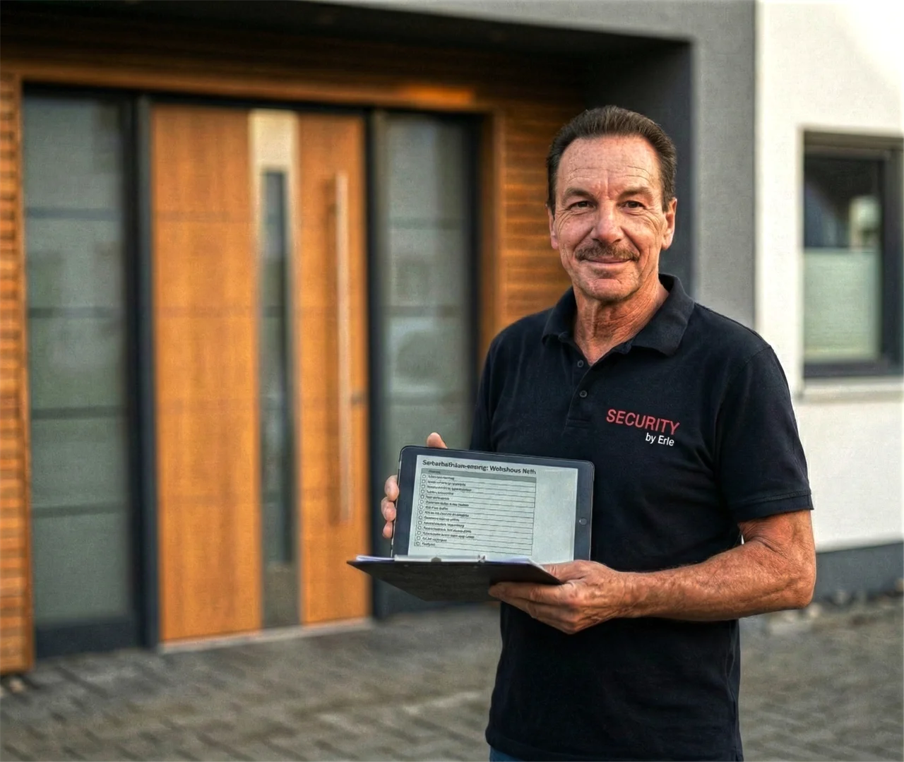 Armin Erle bei der Sicherheitsanalyse vor Ort